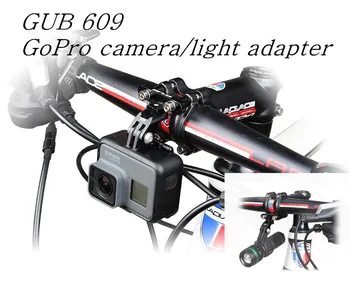 GUB 609 ultra-ľahkých Cestných Bicyklov MTB Riadítka Kmeňových Mount Držiak Pre Xiaoyi AEE GoPro/HDR Stojan Kamery Cyklistické Svetlo 33 g