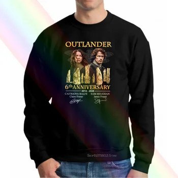 Outlander 6. Výročie 2020 Podpis Mužov Black Thoodie Mikiny