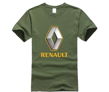 Euro Veľkosť Mužov Bavlnené Tričko Renault Logo Vytlačené Grafiky, Topy Čierne tričko Novinka Tričko Drop Shipping Teeshirt