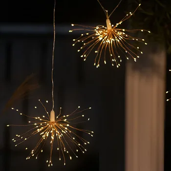 500 Led Púpava Ohňostroj Svetla 3M Vianočné Girlandy String Rozprávkových Svetiel na Vianoce, Nový Rok Doma Okno Spálňa Decor Osvetlenie