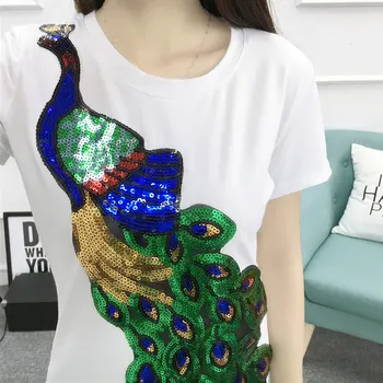 2020 Nový Príchod Krásne Dôstojný Elegantné Páva tričko Hot Predaj Žena Módny Trend Košele Značky Pohodlné Bežné Topy