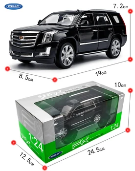 Well 1:24 2017 Cadillac auto zliatiny auto model simulácie auto dekorácie kolekcie darček hračka lejacích model chlapec hračka