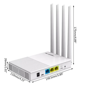 COMFAST E3 4G LTE 2,4 GHz WiFi Router 4 Antény SIM Karty Bezdrôtového pripojenia zariadenia Extender 831D