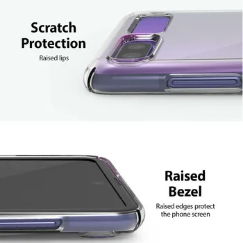 Pre Samsung Galaxy Z Flip Prípade Jasne Shockproof Slim Ochranné PC Shell Kryt