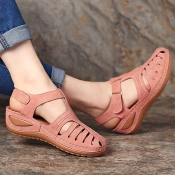 Letné Dámske Sandále, Topánky 2021 Nový Príchod Kolo Hlavy Retro Žena Základné Klinu Topánky Platformu Žena Plus Veľkosť Bežné Sandále