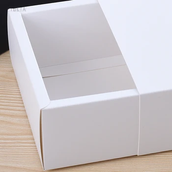 10pcs/veľa - 10 veľkosti Veľkého Bieleho Papiera, Zásuvkové Boxy Kraft Lepenka Balenie Box DIY Ručne vyrábané Mydlo Plavidlá Jewel Strany Darčekové Krabice