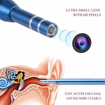 Endoskop USB Visual Ucho Lyžice Multifunkčné Earpick Ucho Čistič Zubov Zubné Nástrojov na Čistenie otoscopio spoločnosť medico Zdravotnej Starostlivosti