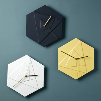 Nordic Keramické Nástenné Hodiny Geometrických Moderný Minimalistický Dizajn Kreatívne Steny Sledujte Fashion Malé Reloj Porovnanie Domova EB50WC