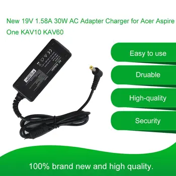 19V 1.58 A 30W AC Adaptér Nabíjačka + Kábel pre Acer Aspire One KAV10 KAV60 Drop Shipping Veľkoobchod