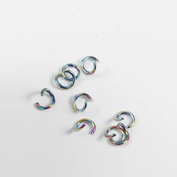 Rainbow Skok Krúžky Satinless Ocele, Leštené Zrkadlo 1*6 1*5 mm Delené Krúžky Veľkoobchod Krúžok Šperky Zistenia 100ks/veľa