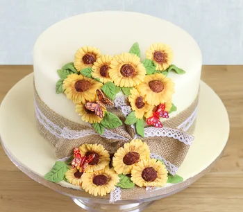 Yueyue Sugarcraft Sun flower cake zdobenie nástroje silikónové tortu formy fondant plesne