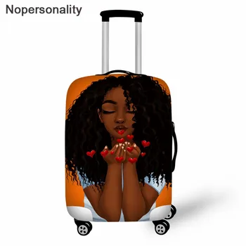 Nopersonality Africké Umenie Dievča Cestovné Príslušenstvo Kryt Batožinového Kufor Ochrany Batožiny Protiprachový Kryt Stretch Tkaniny 18-30inch