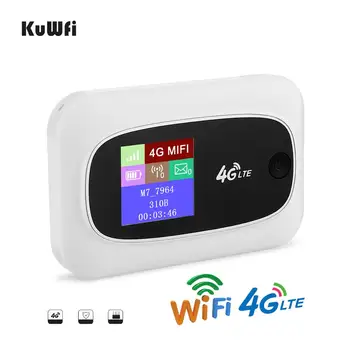 KuWFI 4G WiFi Hotspot Cestovné Mobilný Router Wifi Router Partner4G Bezdrôtový SIM Smerovače s SD kartu a SIM Kartu Solt