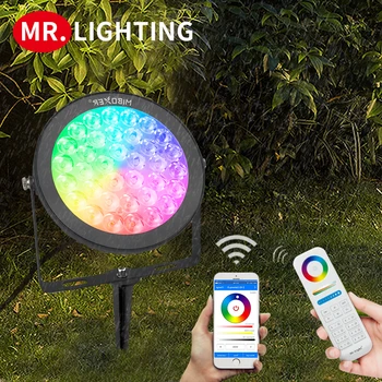 Miboxer 15W RGB+SCS Smart LED Záhradné Svetlo FUTC03 AC100~240V IP65 Vodeodolný led Vonkajšie svietidlo Záhradné Osvetlenie
