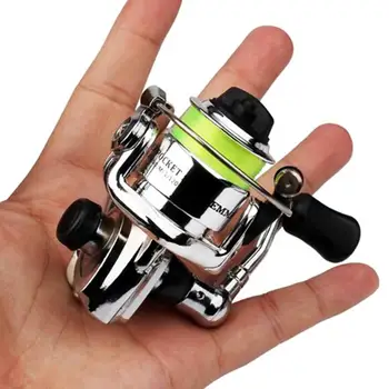 Mini Pocket Spinning Fishing Cievky Rybárskych Potrieb Malých Rotujúceho Valca 4.3:1 Kovové Koliesko Pesca Malé Cievky