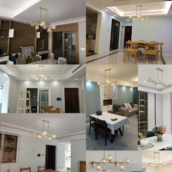 Mosadzný luster osvetlenie v obývacej izbe moderný lesk, spálne, jedáleň, meď lustre strop spálne moderný salón oznámenia