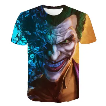 2020 Nové Muži Ženy T Shirt Klaun 3D Vytlačené T-shirt Joker Bežné Tričko Krátke Rukávy vtip Chlapec Dievča Deti Topy v Pohode Tees