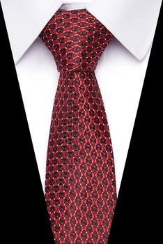 Nový klasický kockovaný pánske luxusné hodvábne mužov väzby skontrolovať koberčeky formálne business svadba britské koberčeky cravatte seta 7 cm kravata