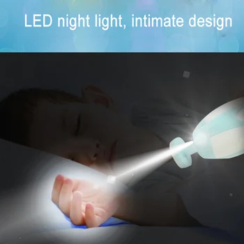 Dieťa Nechty Súbor Elektrické Nožnice s LED Predné Svetlo Novorodenca Batoľa Prsty, Nechty Zastrihávač Auta WH998