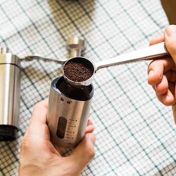 Ručný Mlynček Na Kávu - Ručné Kužeľovej Coffee Bean Brúska S Keramickou Mechanizmus Flafster Kuchyňa - Prenosné Nehrdzavejúcej Ocele Bur