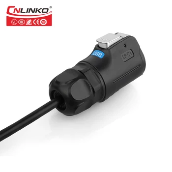 CNlinko LP24 M24 USB3.0 Konektor Kábla Rozhranie Rýchly Prenos PBT materiál IP65/IP67 Konektor