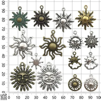 Nebeské Slnko Kúzlo-100g (asi 40-46pcs) remeselníkov DIY Prívesky Tvorbe Šperkov Zistenia, Takže Príslušenstvo