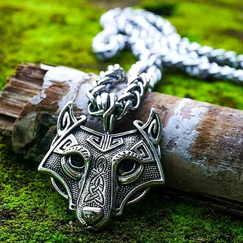 Viking Amulet Vlk Hlavu Fox Maska Originál Zvierat Viking Prívesok Šperky