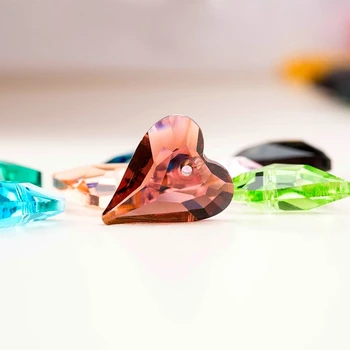 21 mm 8pcs/pack náhodné farba crystal Divoké Srdce Prívesok Rakúsko sklenené srdce tvar guľôčok drahokamu na Šperky, takže urob si sám