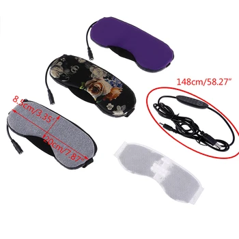 USB Vykurovacej Pary Eyeshade Levandule Očná Maska Oko Masér Únava Úľavu Spánku Cestovné Očný Tieň Maska Anti Dark Circle Oko Patch