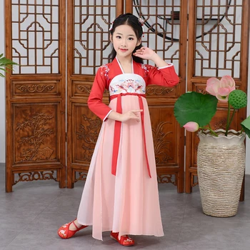 Detský kostým víla oblečenie dievčatá Hanfu deti čínsky hanfu šaty dievča šaty dávnych štýl detské oblečenie sukne