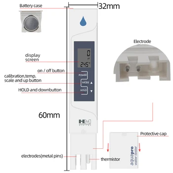 HM Digital AP-2 EC meter 2 v 1 ES Teplota Kvalita Vody S Automatickou Kalibráciou, Elektrická Vodivosť Tester 40% off