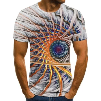 2020 Nové trojrozmerné Grafické T-shirt pánske Bežné Topy Zábavnej 3D pánske T-shirt Lete O-neck Tričko Plus Veľkosť Streetwear Krátke
