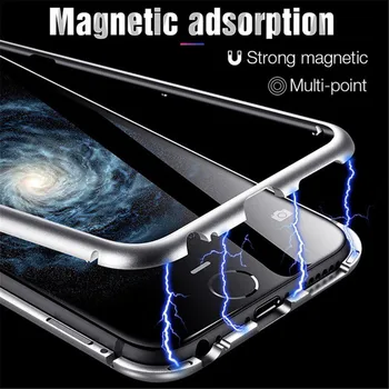 Magnetické Tvrdené Sklo Puzdro Pre Samsung A51 A71 M31 A11 A31 A01 A91 A50 A20s A30 A10s A60 A70s M30s S10e S20 Ultra Flip Cover