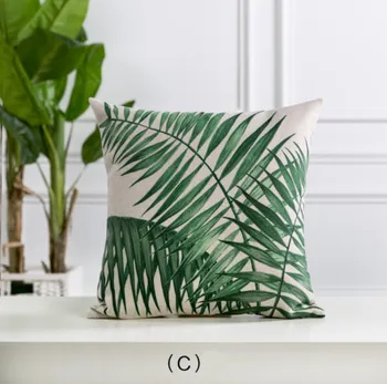 Moderné Akvarel Zelené Listy Rastlín Bielizeň, Obliečky Na Vankúš Dekoratívny Vankúš Tropické Boanical Záhrada, Vonkajšie Palmový List