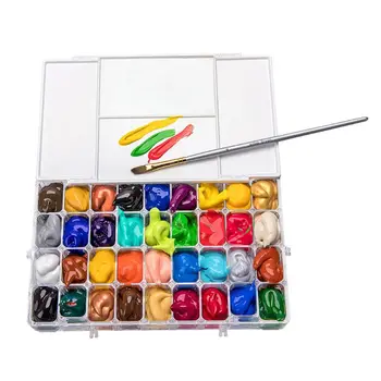 24/36 Mriežky Akvarel Hydratačné Maliarske Palety Nepresakuje Farby Palety Úložný Box Papiernictvo Kreslenie Dodávky