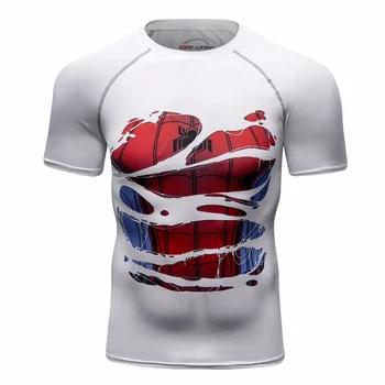 2020 Zbrusu Nový Mužov Letné tričko Športové Bežecké Kompresné Krátky Rukáv Občianskej Vojny 3D Tlač T-Shirt pánske Fitness T-shirt