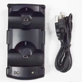 2 v 1 Daul USB Nabíjacej Stanice, Nabíjací Stojan Dock pre PS3 Move Controller Gamepads