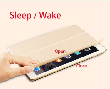 Prípad Pre Nový iPad 9.7 palca 2017 2018 Jednej Farby Magnet Smart Case Kryt Spánku Prebudiť Shell Nové Vydanie A1822 A1823 A1893 A1954