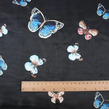 1 meter motýľ Napodobňované Hodvábny Satén Charmeuse Tkaniny Mäkké Svadobné Ženy Šaty, Takže v Lete Materiál