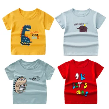 Detské Krátke Sleeve T-shirt Bavlnené tričká pre chlapca Bežné Dieťa Chlapcov a Dievčatá Tee Topy, Tričká detské T-shirt Lete Chlapcov