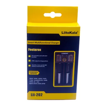 LiitoKala Lii-100 lii-202 lii-402 1.2 V, 3,7 V 3.2 V 3.85 V AA /AAA 18650 18350 26650 NiMH lítiové batérie, inteligentné nabíjačky