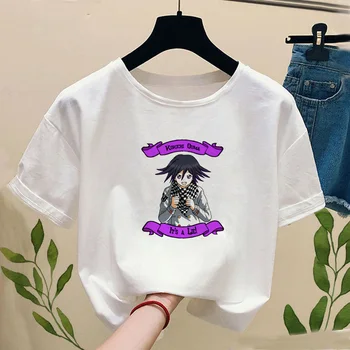 Ženy Móda Janpan Anime Kokichi Oma T-shirt Dievča, Pravdy a Lži Hre Zábavné Graphic Tee Tričko Bežné Krátky Rukáv Topy