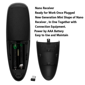 Hlas Vzduchu Myš s Bezdrôtovou Mikrofón Diaľkové Ovládanie s IR Vzdelávania Gyroskop, LED Podsvietený pre Android Box