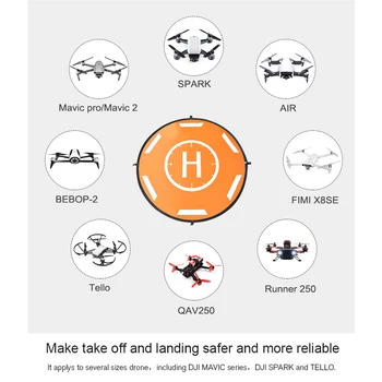 110 CM Landing Pad Drone Vstupnej Skladacia Podložka pre RC Quadcopters DJI MAVIC 2 Pro MIni Iskra inšpirovať Phantom Drone Príslušenstvo