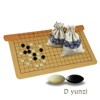 Hra Go A B C D Yunzi Wei Qi Kamene Vysokého Stupňa Ísť Šach 361 Kusov Pre 19 Cestnej PU Kožené dosky Čínske Staré Hry G29
