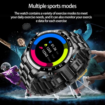 LIGE Mužov Smart Hodinky Bluetooth Hovor Krvného Tlaku, Srdcovej Multifunkčné Športové Hodinky Vodotesné Smartwatch