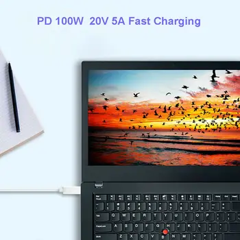 5A Typ C do USB C Kábel 100W PD Rýchle Nabíjanie Kábel Pre Apple MacBook Pro pre Samsung S10 S9 A8 A9