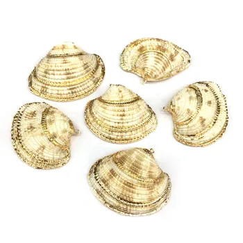 5 KS Prírodné kambodžskom phnom Penh Shell Prívesky Pre šperky, takže DIY Príslušenstvo Fit Náhrdelníky Veľkosť 47x40-50x45mm