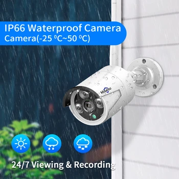 Hiseeu 8CH 3MP 1536P Zabezpečenia Bezdrôtovej Kamery Súprava Vonkajšia Nepremokavá 1080P 2MP IP Kamera CCTV Systém Nastaviť s 10.1
