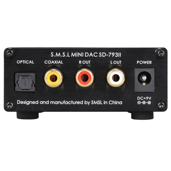 SMSL SD-793II Optické Koaxiálny DAC PCM1793 DIR9001 DAC (Digital Audio Dekodér 96KHz 24Bit Vstavaný Slúchadlový Zosilňovač